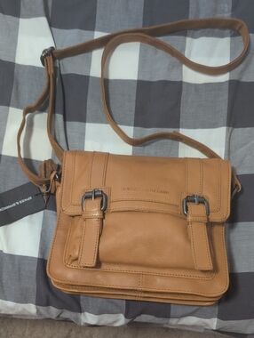 Spikes & Sparrow Tan Leather Crossbody Bag